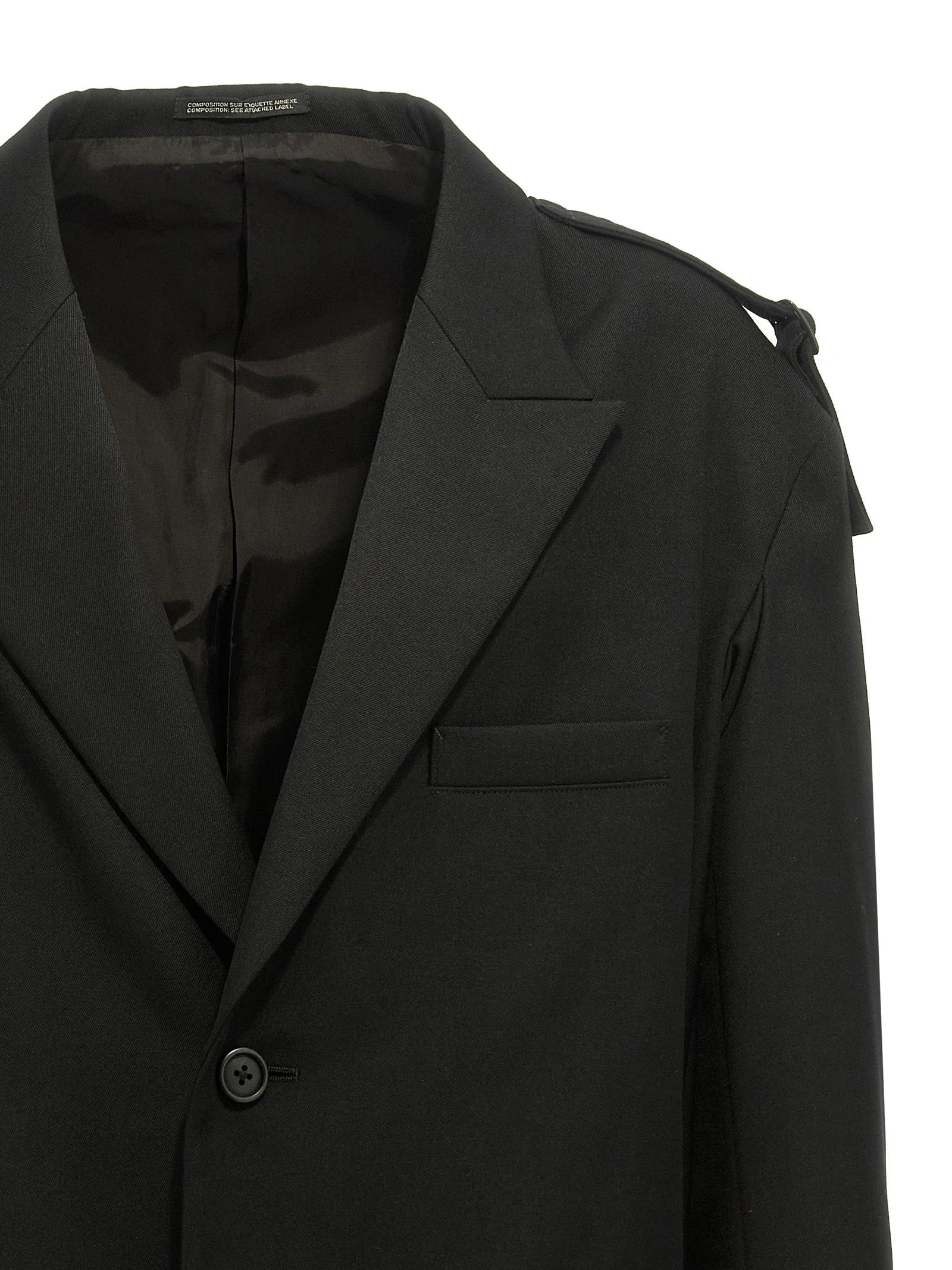 Yohji Yamamoto Black Wool Blazer - 3