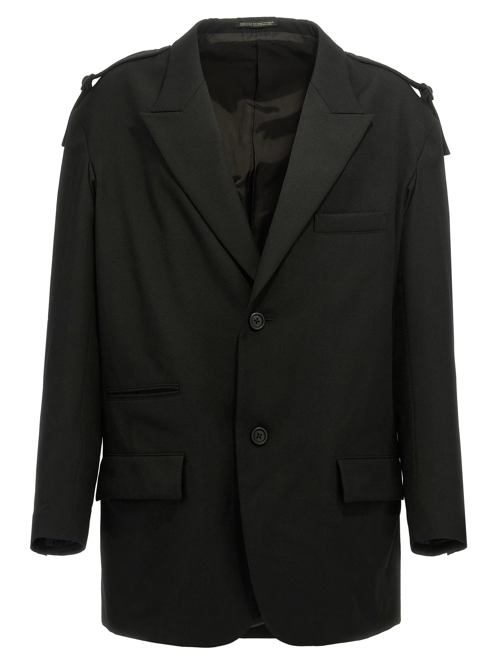 Yohji Yamamoto Black Wool Blazer - 3