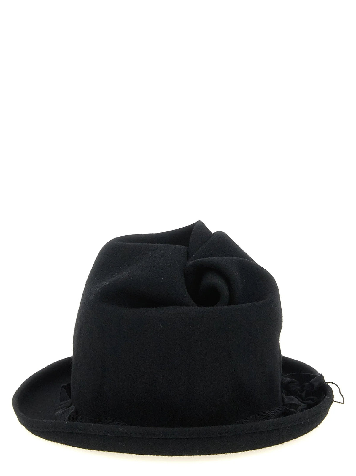 Yohji Yamamoto Black Wool Fedora