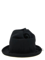 Yohji Yamamoto Black Wool Fedora