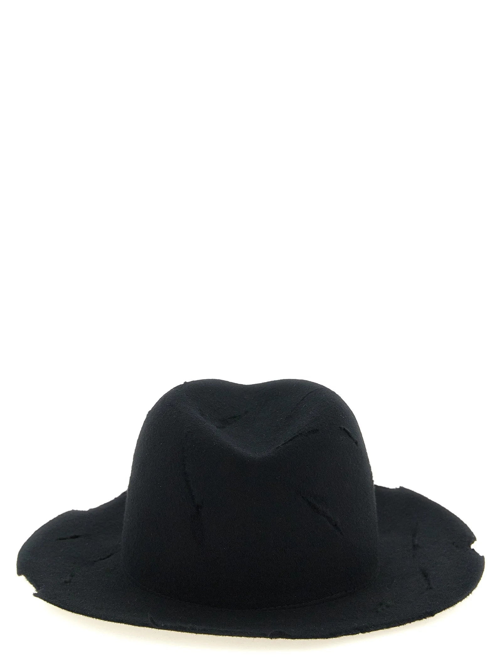 Yohji Yamamoto Black Wool Fedora