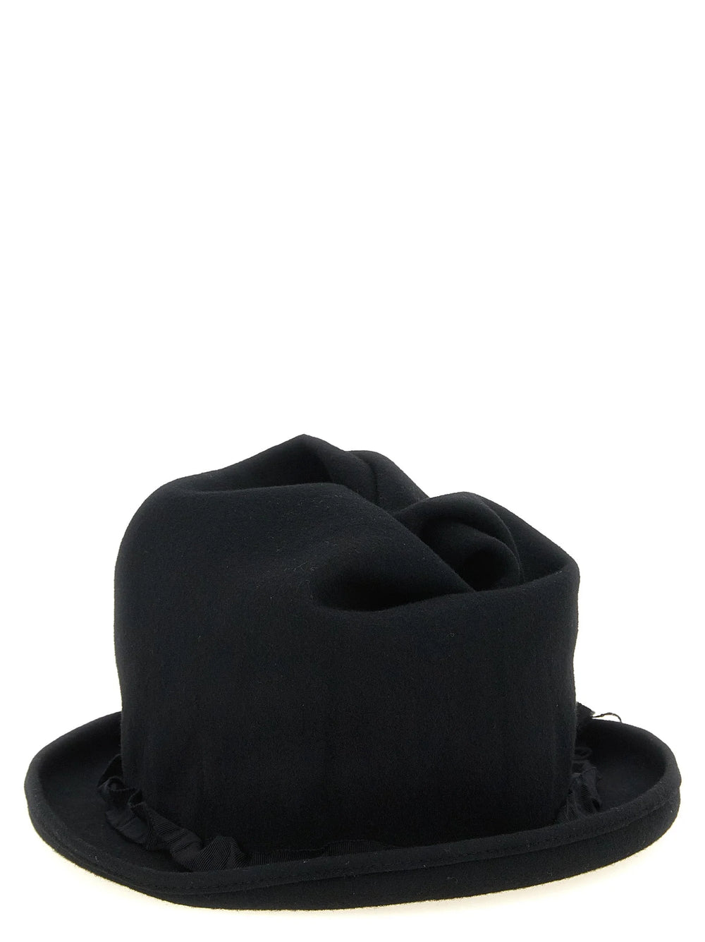Yohji Yamamoto Black Wool Fedora