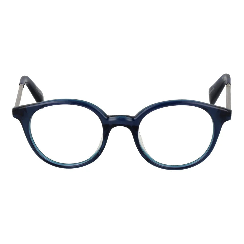 Yohji Yamamoto Blue Unisex Glasses Frame - Eyeglasses