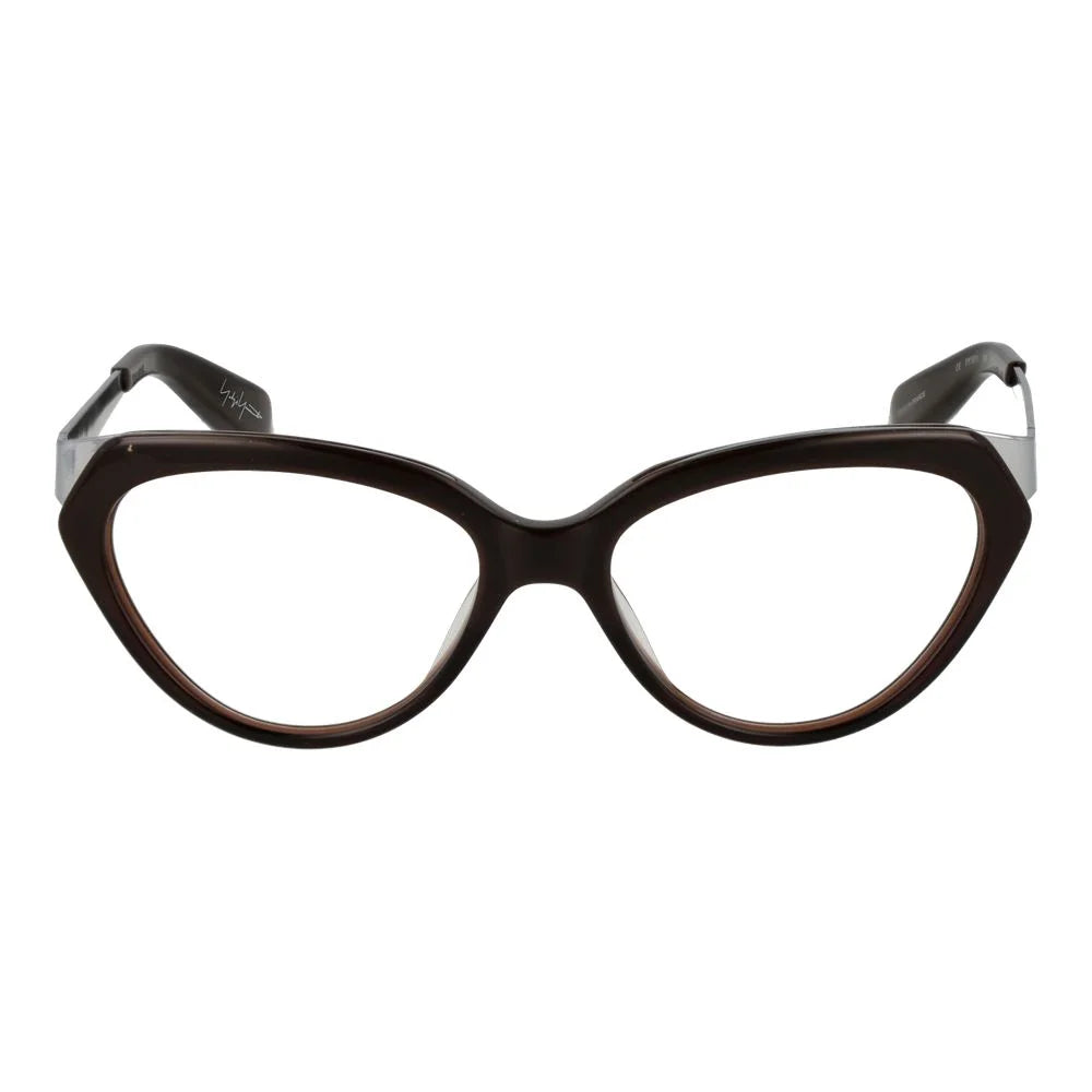 Yohji Yamamoto Brown Unisex Glasses Frame - Eyeglasses