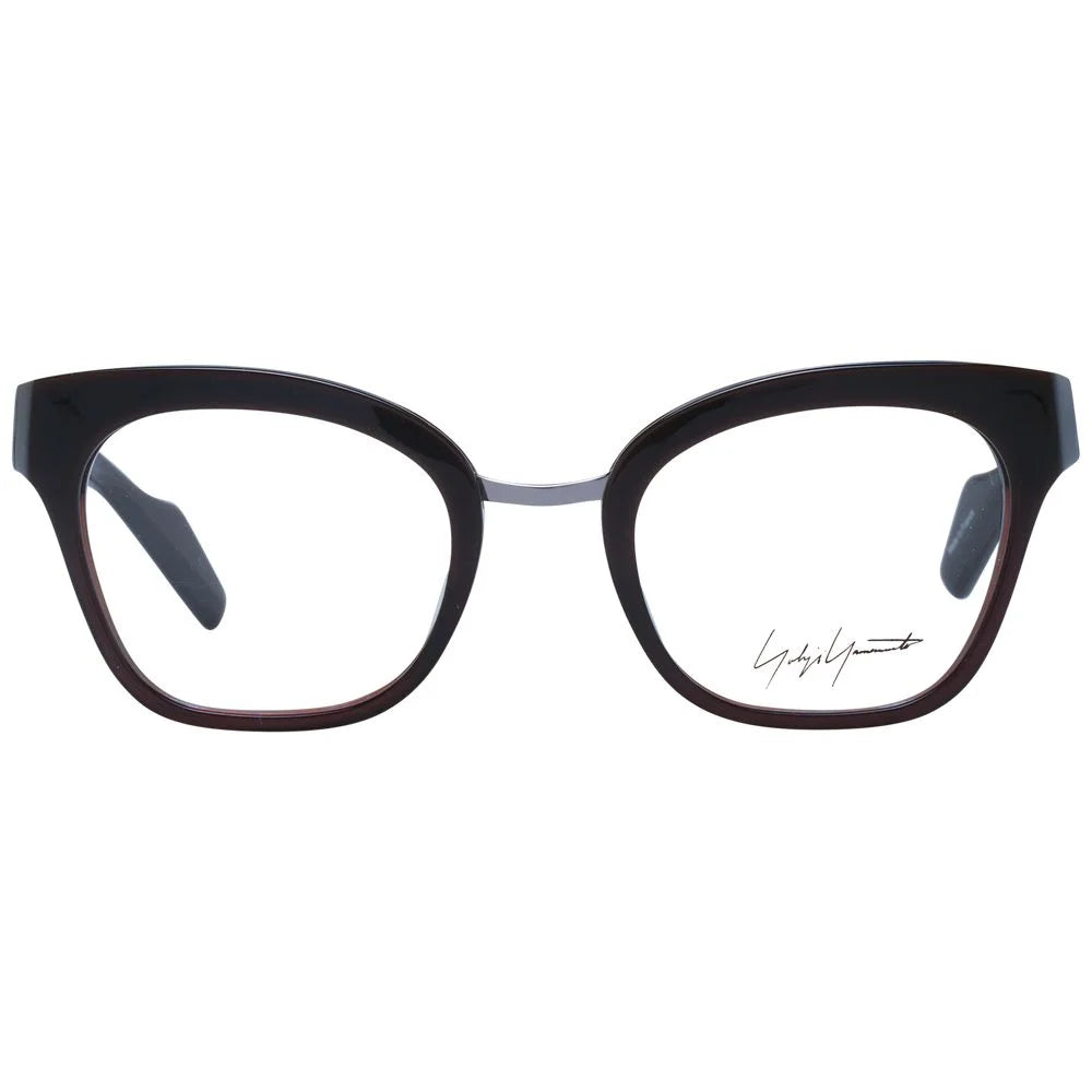 Yohji Yamamoto Brown Unisex Glasses Frame - Eyeglasses