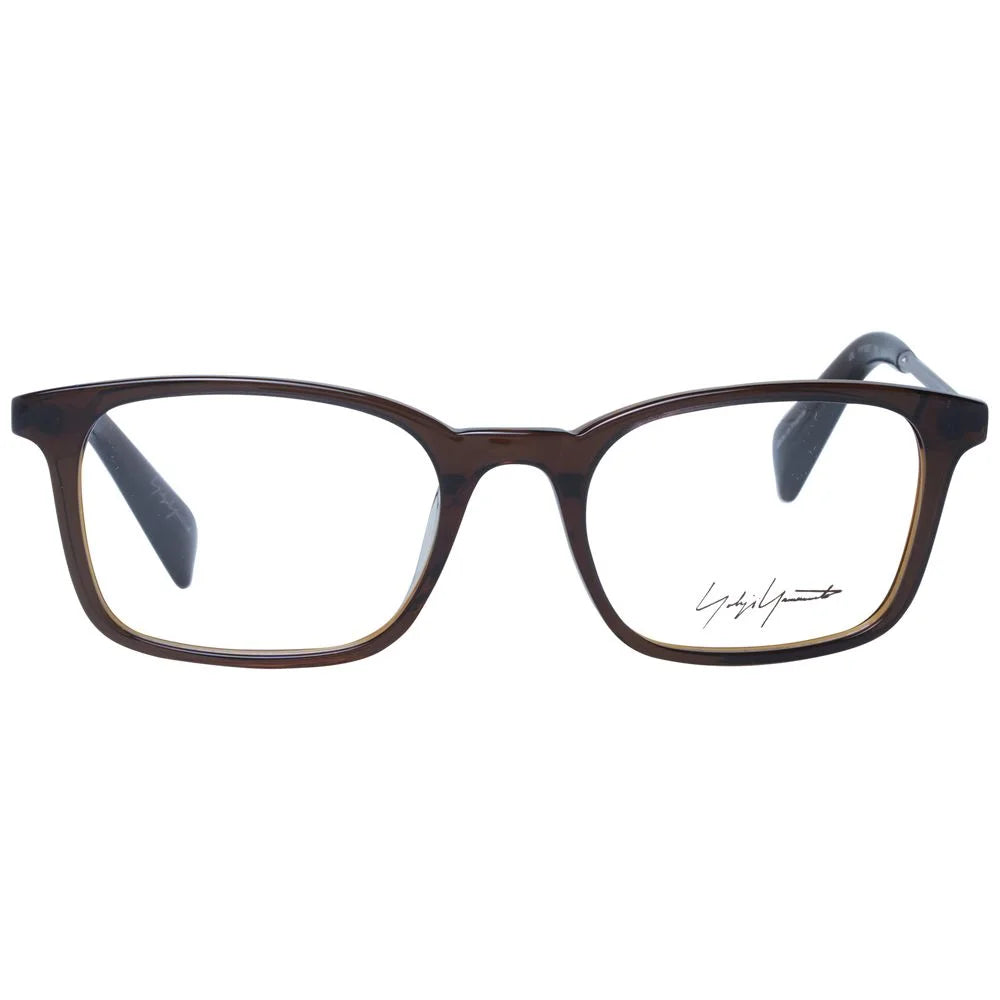 Yohji Yamamoto Brown Unisex Glasses Frame - Eyeglasses