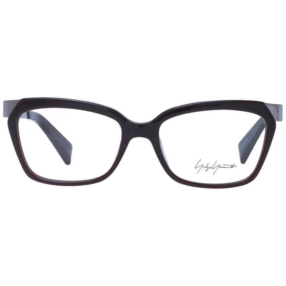 Yohji Yamamoto Brown Unisex Glasses Frame - Eyeglasses