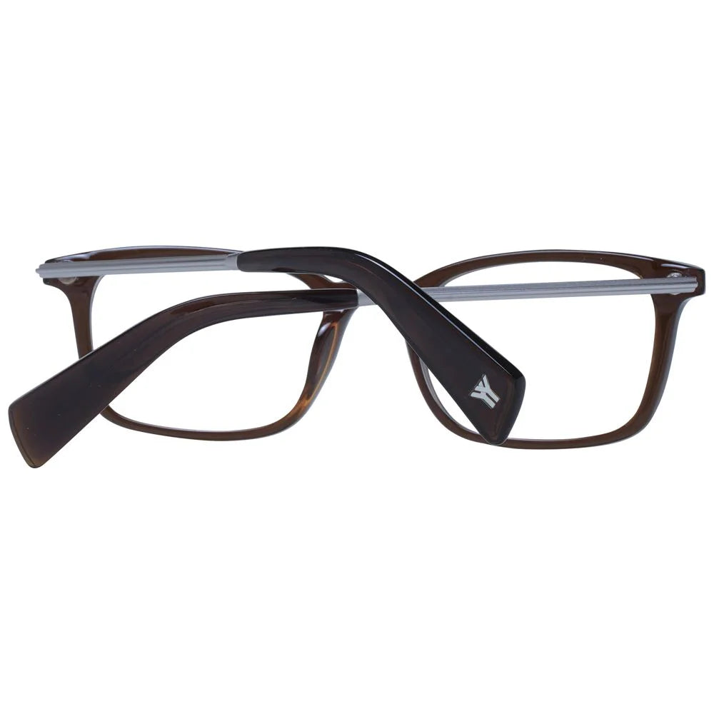 Yohji Yamamoto Brown Unisex Glasses Frame - Eyeglasses