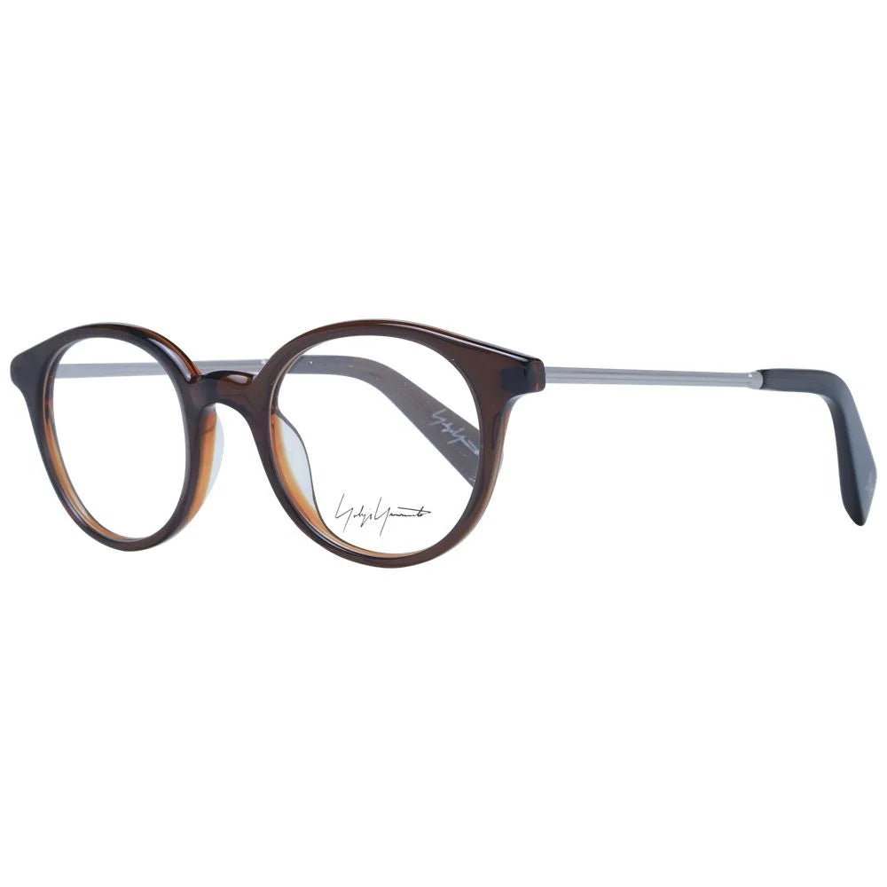 Yohji Yamamoto Brown Unisex Glasses Frame - Eyeglasses