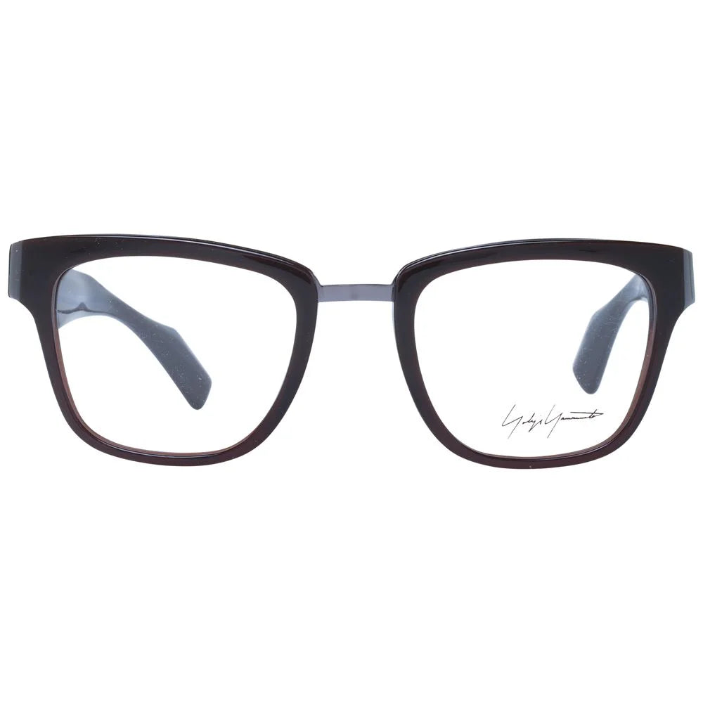 Yohji Yamamoto Brown Unisex Glasses Frame - Eyeglasses