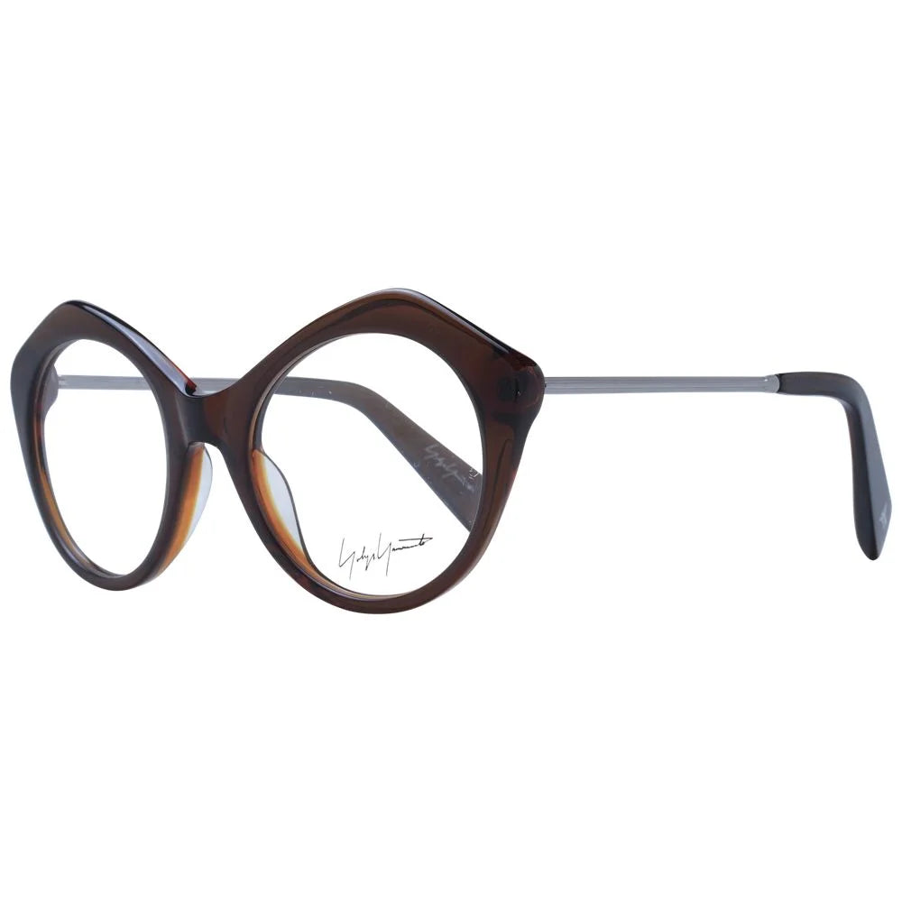 Yohji Yamamoto Brown Unisex Glasses Frame - Eyeglasses