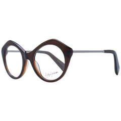 Yohji Yamamoto Brown Unisex Glasses Frame - Eyeglasses