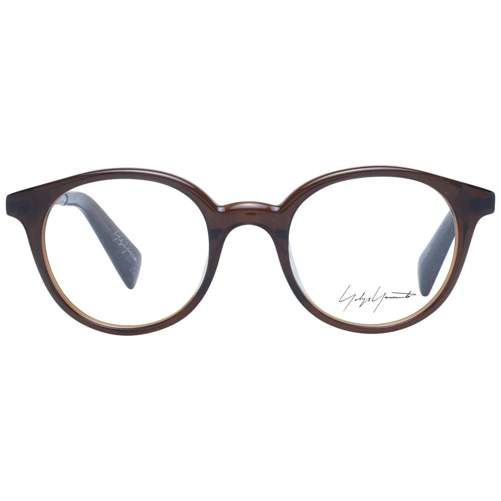 Yohji Yamamoto Brown Unisex Glasses Frame - Eyeglasses