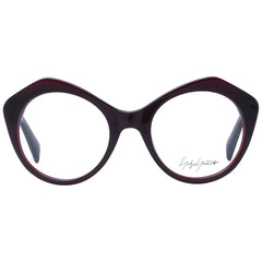 Yohji Yamamoto Burgundy Unisex Glasses Frame - Eyeglasses