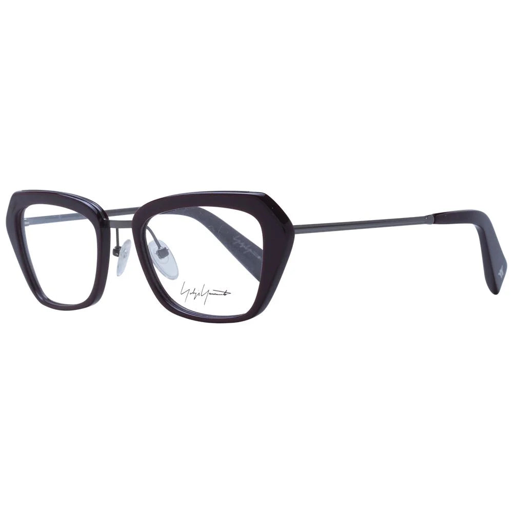 Yohji Yamamoto Burgundy Unisex Glasses Frame - Eyeglasses
