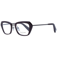 Yohji Yamamoto Burgundy Unisex Glasses Frame - Eyeglasses