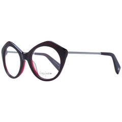 Yohji Yamamoto Burgundy Unisex Glasses Frame - Eyeglasses