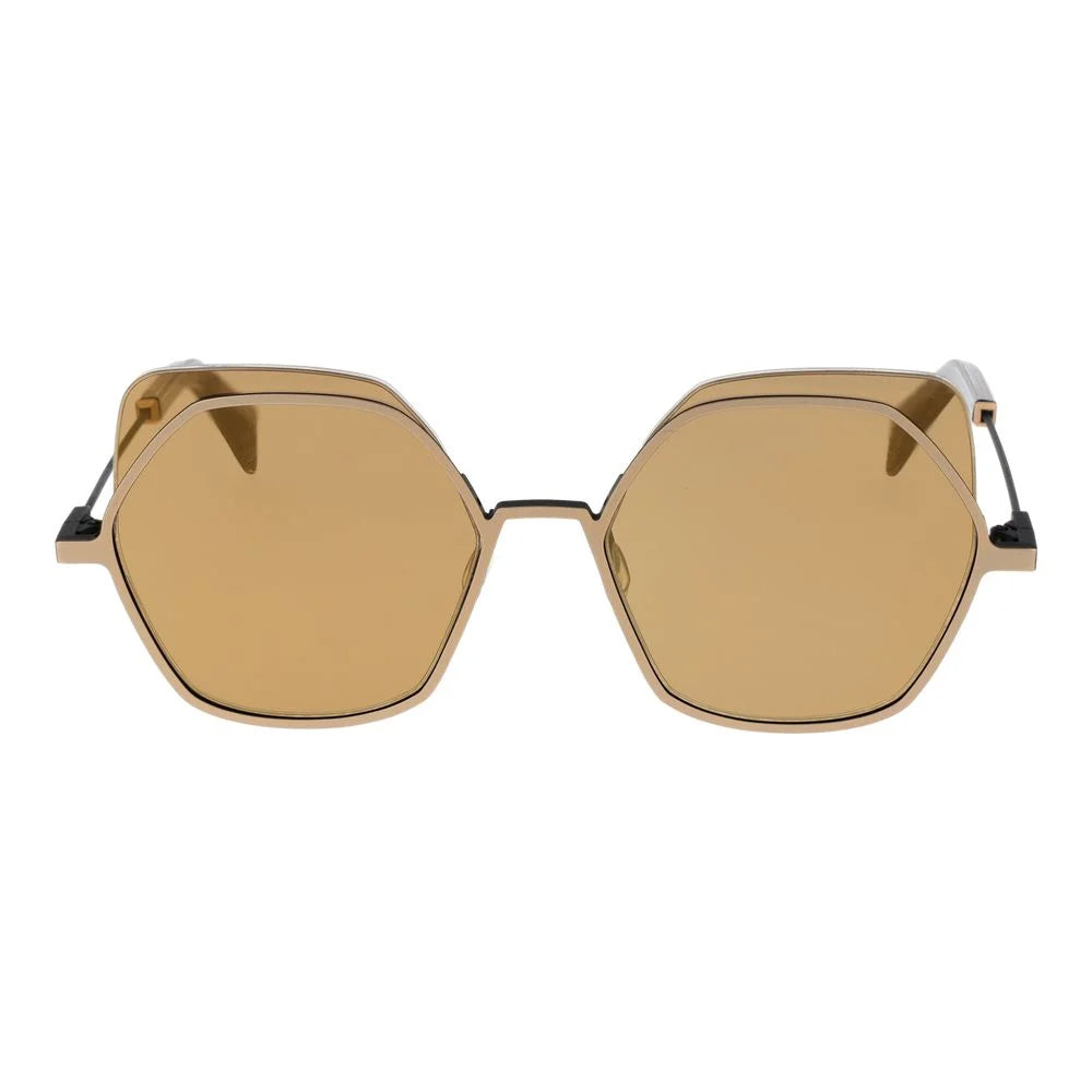 Yohji Yamamoto Gold Unisex Sunglass