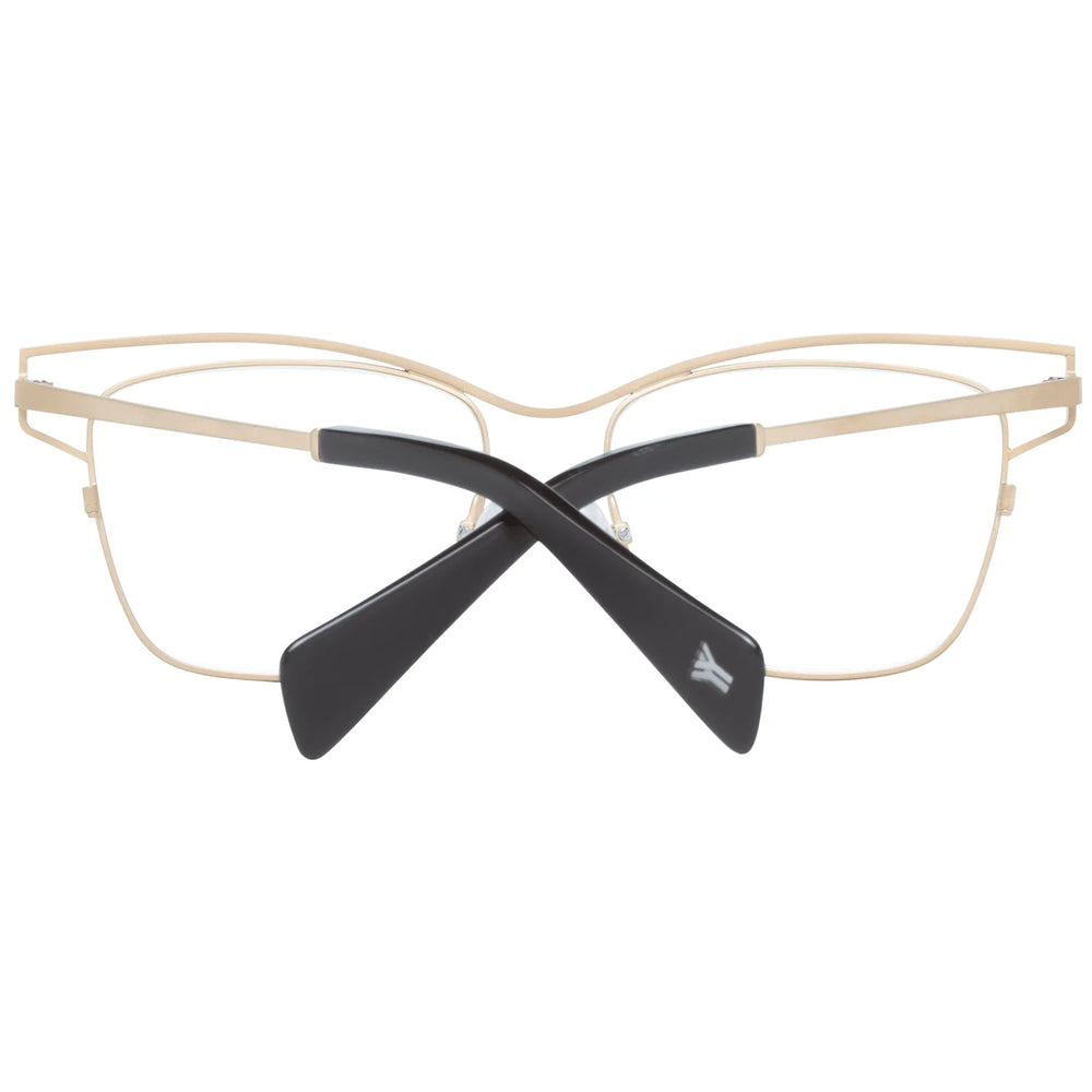 Yohji Yamamoto Gold Women Glasses Frame - Eyeglasses