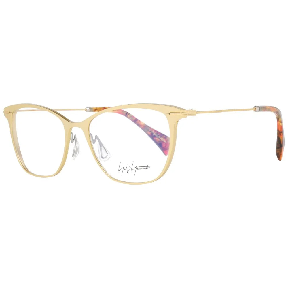 Yohji Yamamoto Gold Women Glasses Frame - Eyeglasses