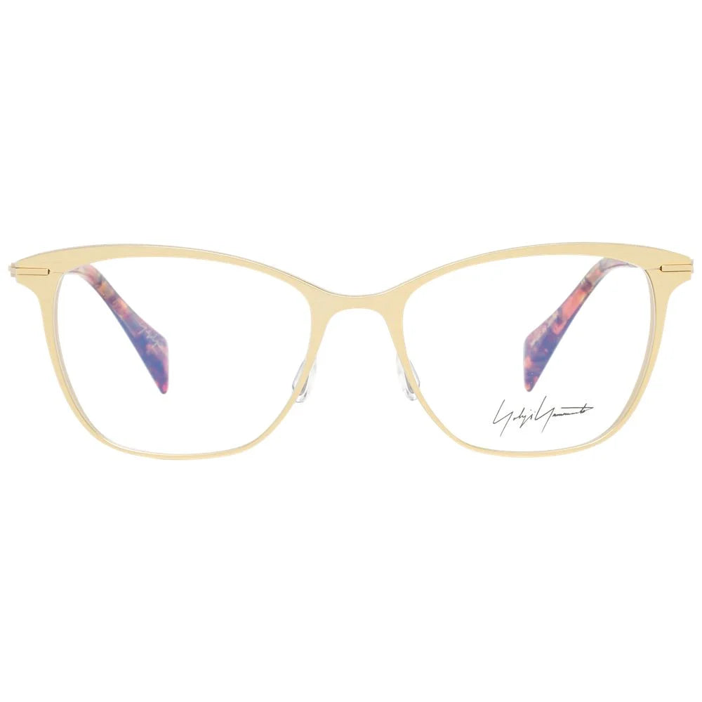Yohji Yamamoto Gold Women Glasses Frame - Eyeglasses