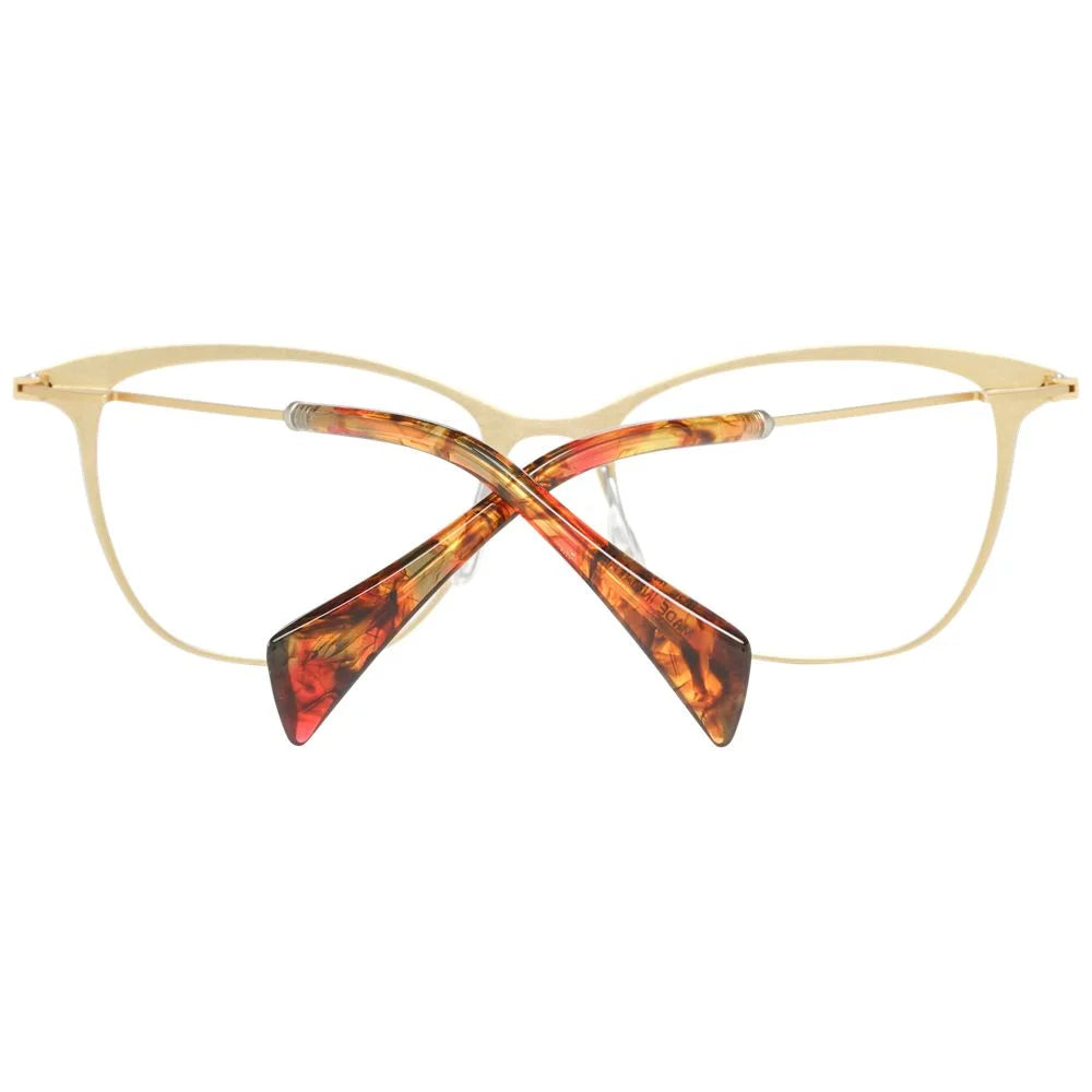 Yohji Yamamoto Gold Women Glasses Frame - Eyeglasses