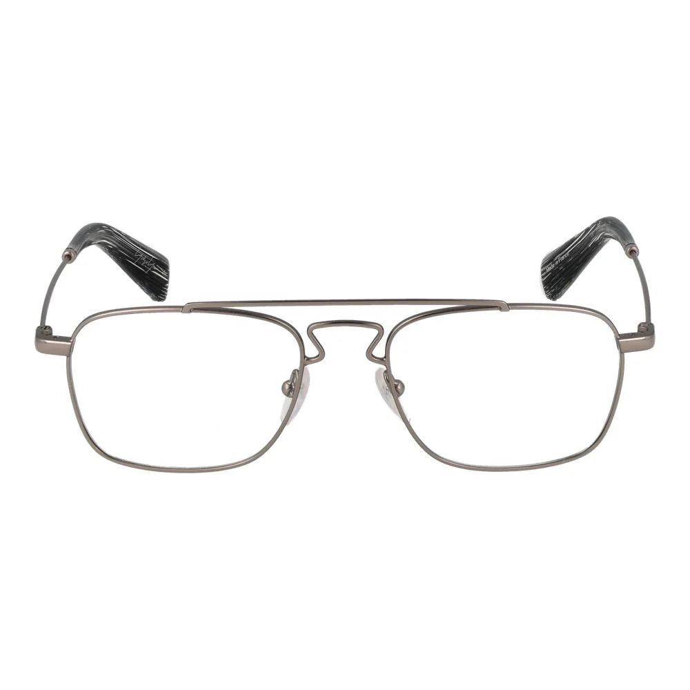 Yohji Yamamoto Silver Unisex Glasses Frame - Eyeglasses