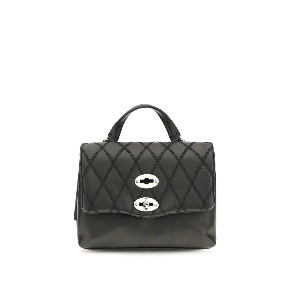 Zanellato Black Calf Leather Bos Taurus Shoulder Bag