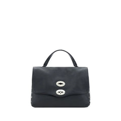 Zanellato Black Calf Leather Bos Taurus Shoulder Bag