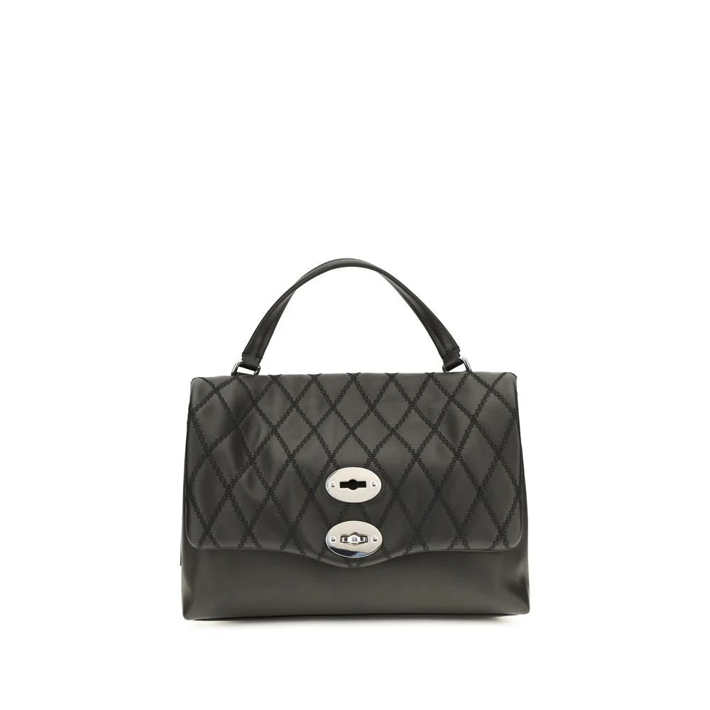 Zanellato Black Calf Leather Bos Taurus Shoulder Bag