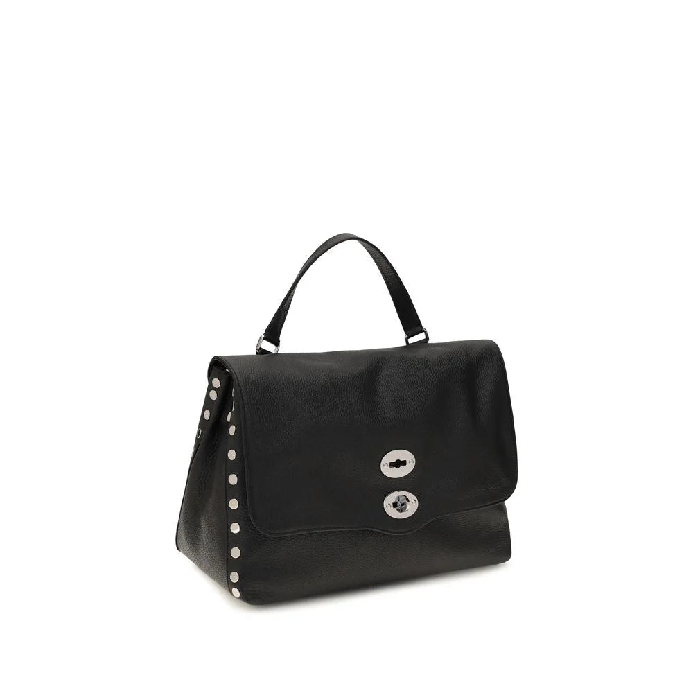 Zanellato Black Calf Leather Bos Taurus Shoulder Bag