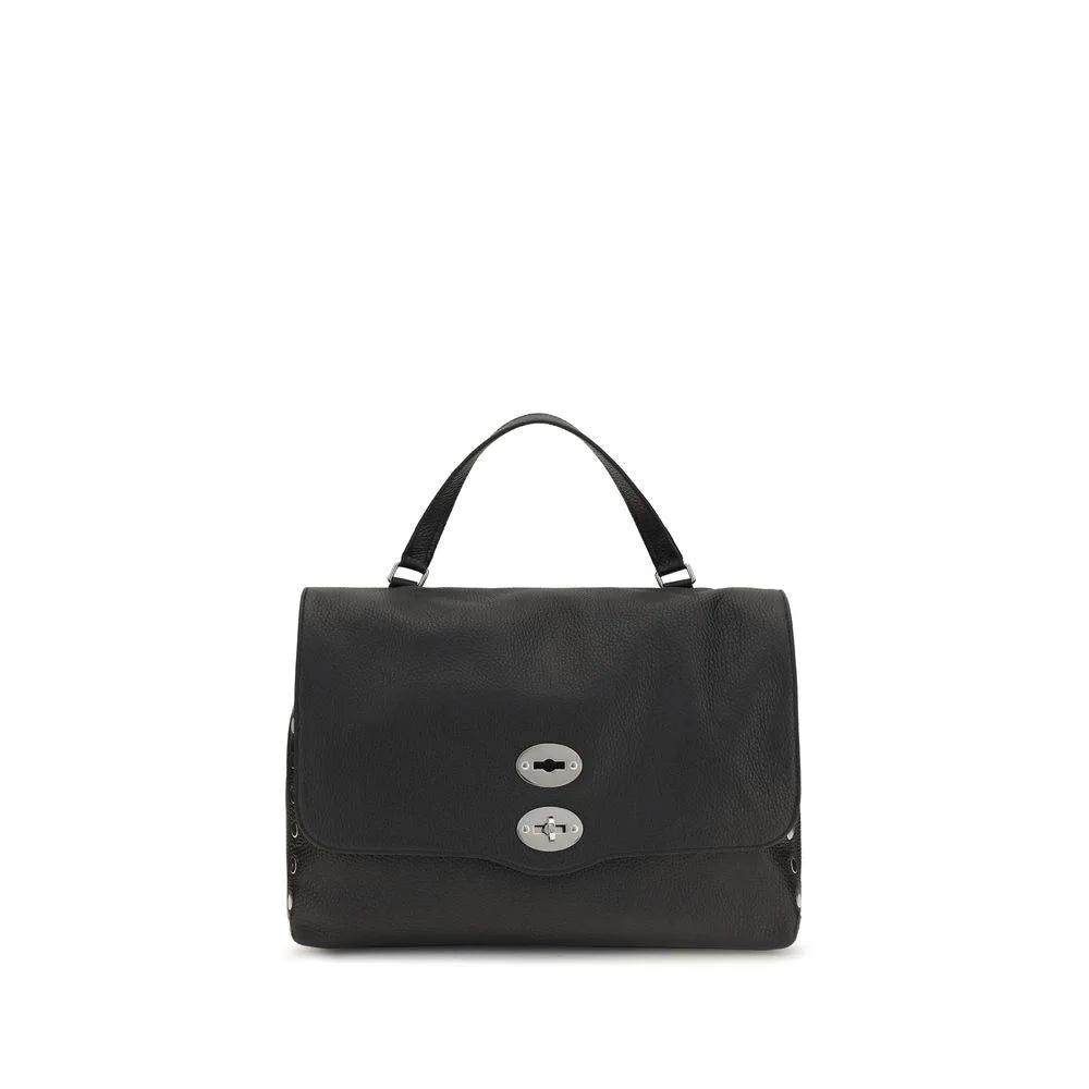 Zanellato Black Calf Leather Bos Taurus Shoulder Bag