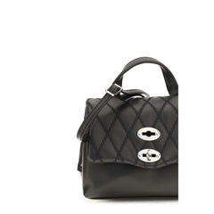 Zanellato Black Calf Leather Bos Taurus Shoulder Bag