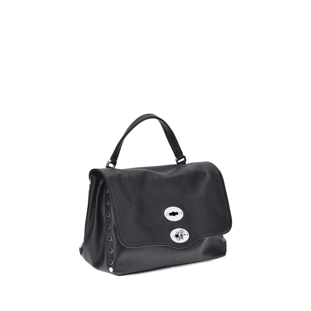 Zanellato Black Calf Leather Bos Taurus Shoulder Bag