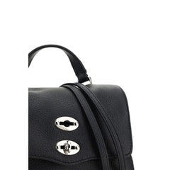 Zanellato Black Calf Leather Bos Taurus Shoulder Bag