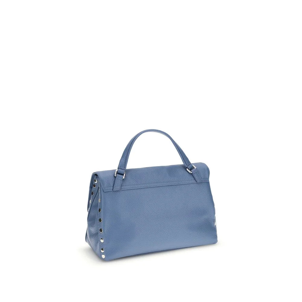 Zanellato Blue Calf Leather Bos Taurus Shoulder Bag