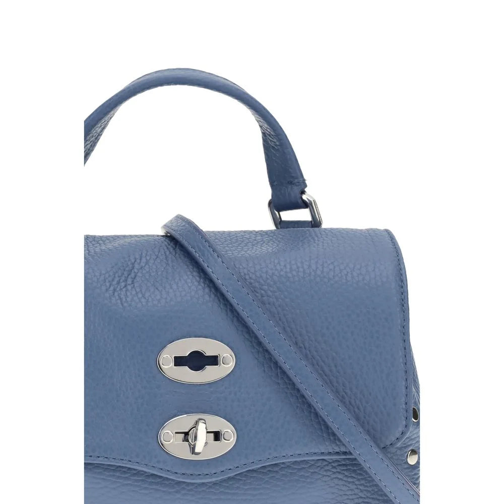 Zanellato Blue Calf Leather Bos Taurus Shoulder Bag