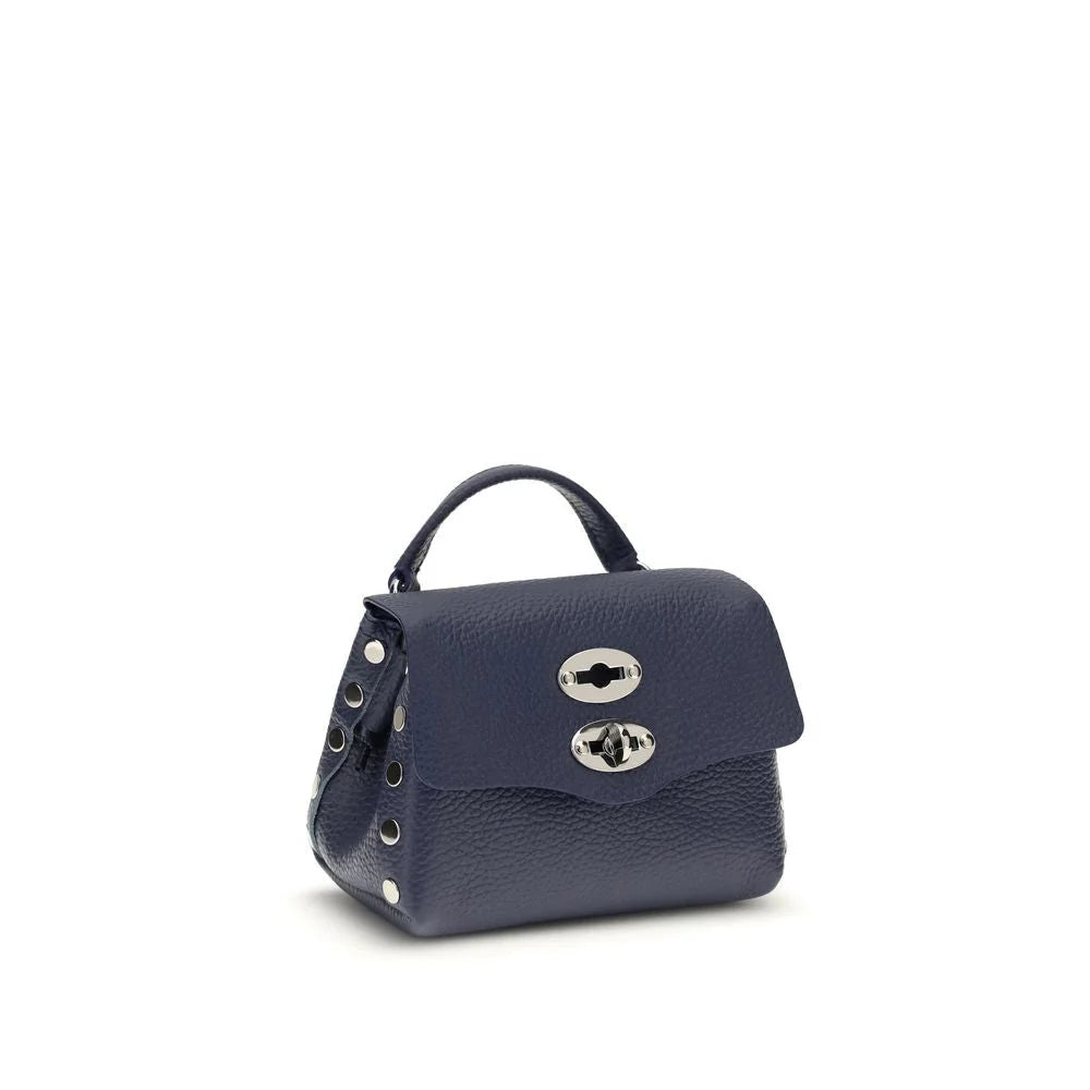 Zanellato Blue Calf Leather Bos Taurus Shoulder Bag