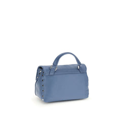 Zanellato Blue Calf Leather Bos Taurus Shoulder Bag