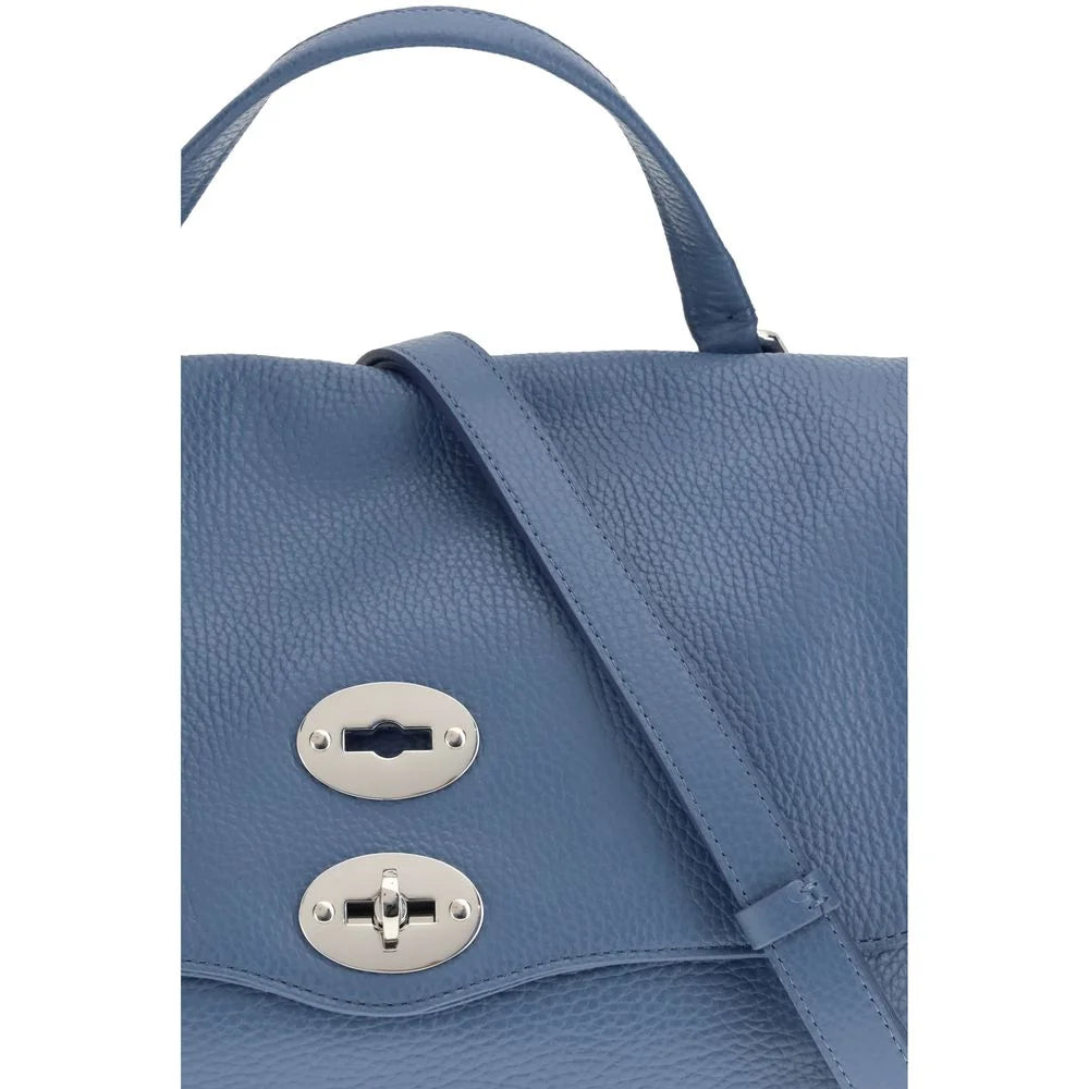 Zanellato Blue Calf Leather Bos Taurus Shoulder Bag