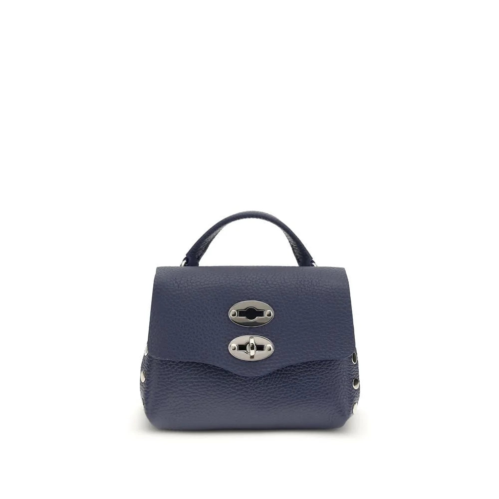 Zanellato Blue Calf Leather Bos Taurus Shoulder Bag