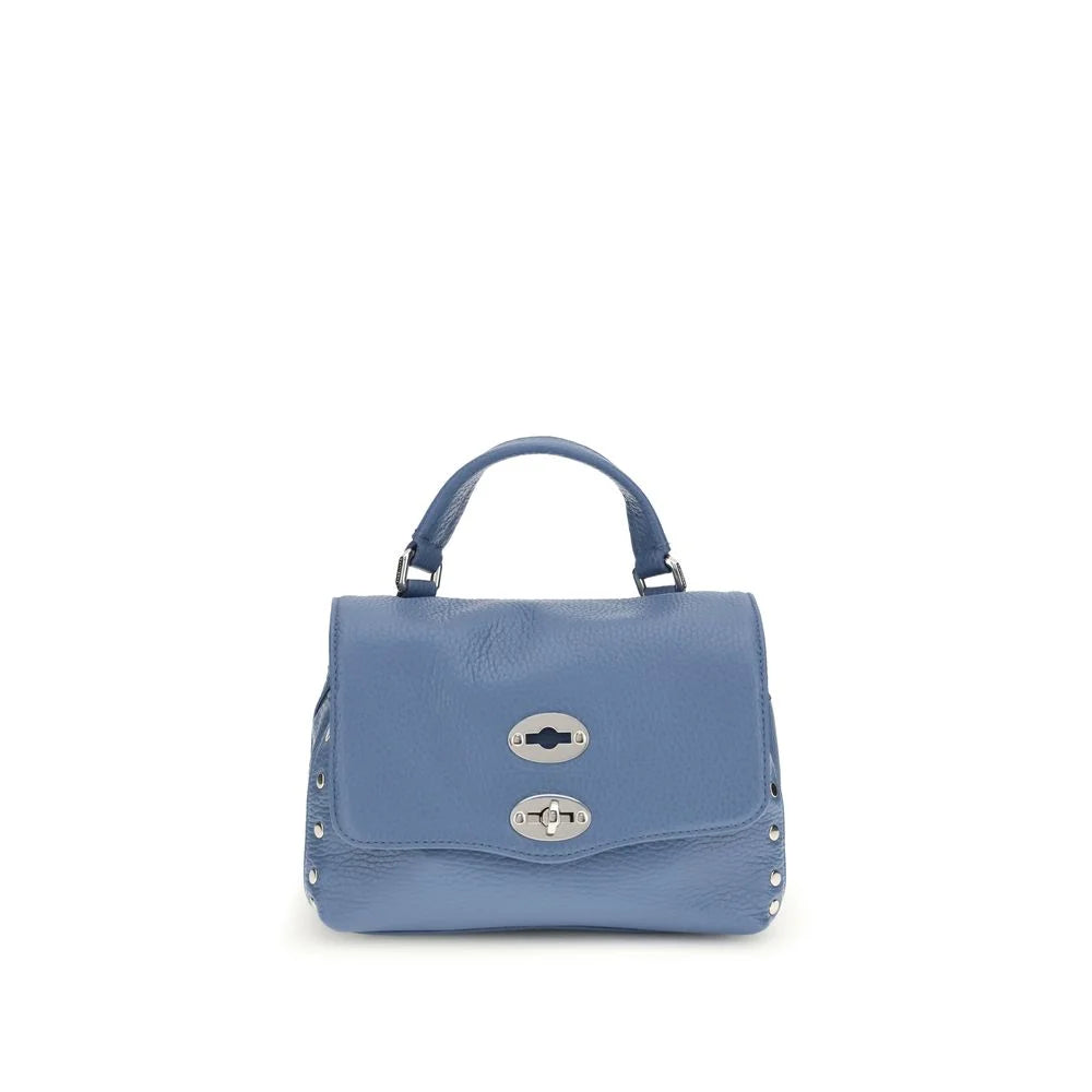 Zanellato Blue Calf Leather Bos Taurus Shoulder Bag