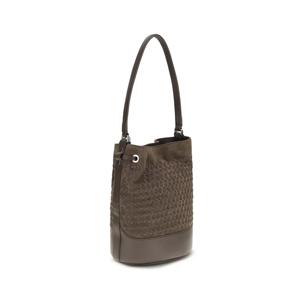 Zanellato Brown Calf Leather Bos Taurus Handbag