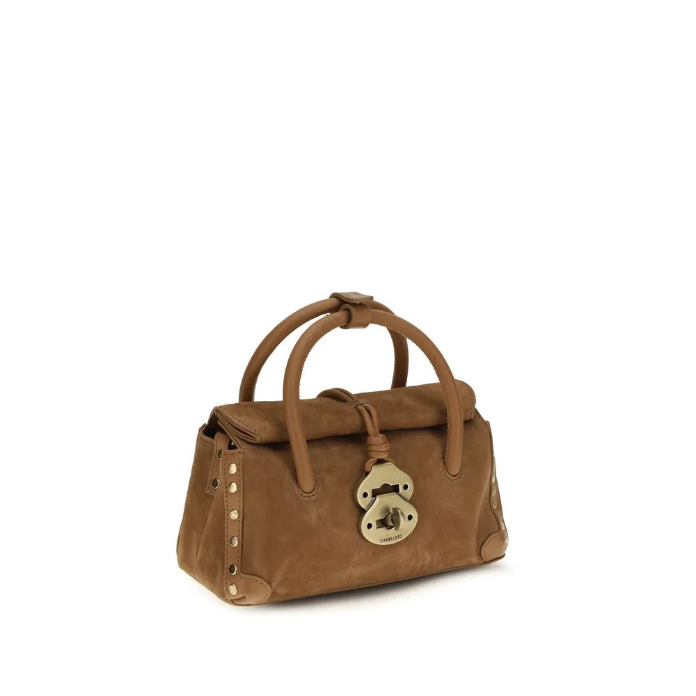 Zanellato Brown Calf Leather Bos Taurus Shoulder Bag