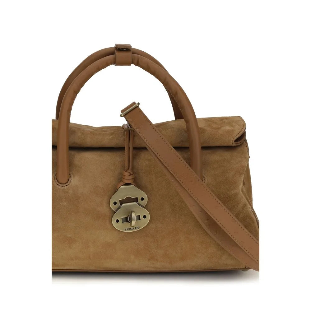 Zanellato Brown Calf Leather Bos Taurus Shoulder Bag