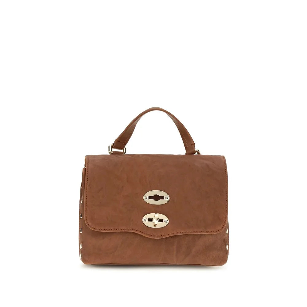 Zanellato Brown Suede Leather Shoulder Bag