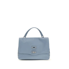 Zanellato Light Blue Calf Leather Bos Taurus Handbag