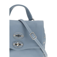 Zanellato Light Blue Calf Leather Bos Taurus Handbag