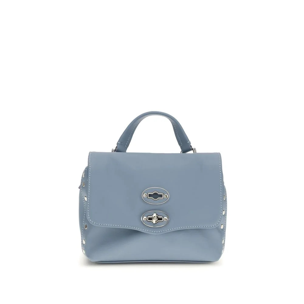 Zanellato Light Blue Calf Leather Bos Taurus Handbag