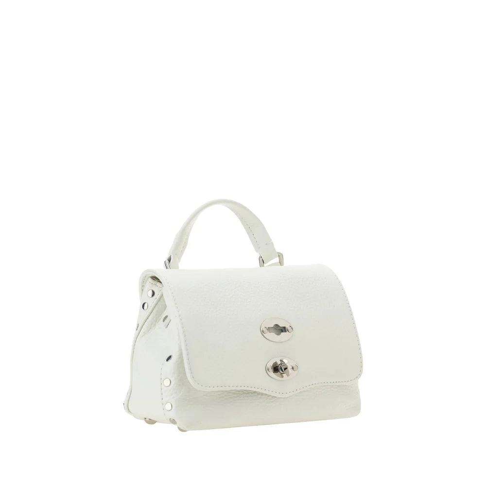 Zanellato White Calf Leather Bos Taurus Shoulder Bag